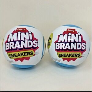 Set of 2 Zuru Mini Brands Sneakers Shoes Surprise Blind Capsules Find Gold